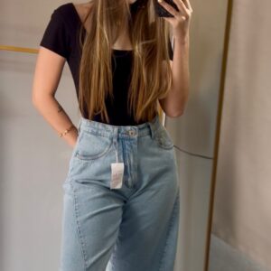 Calça Jeans Pantalona